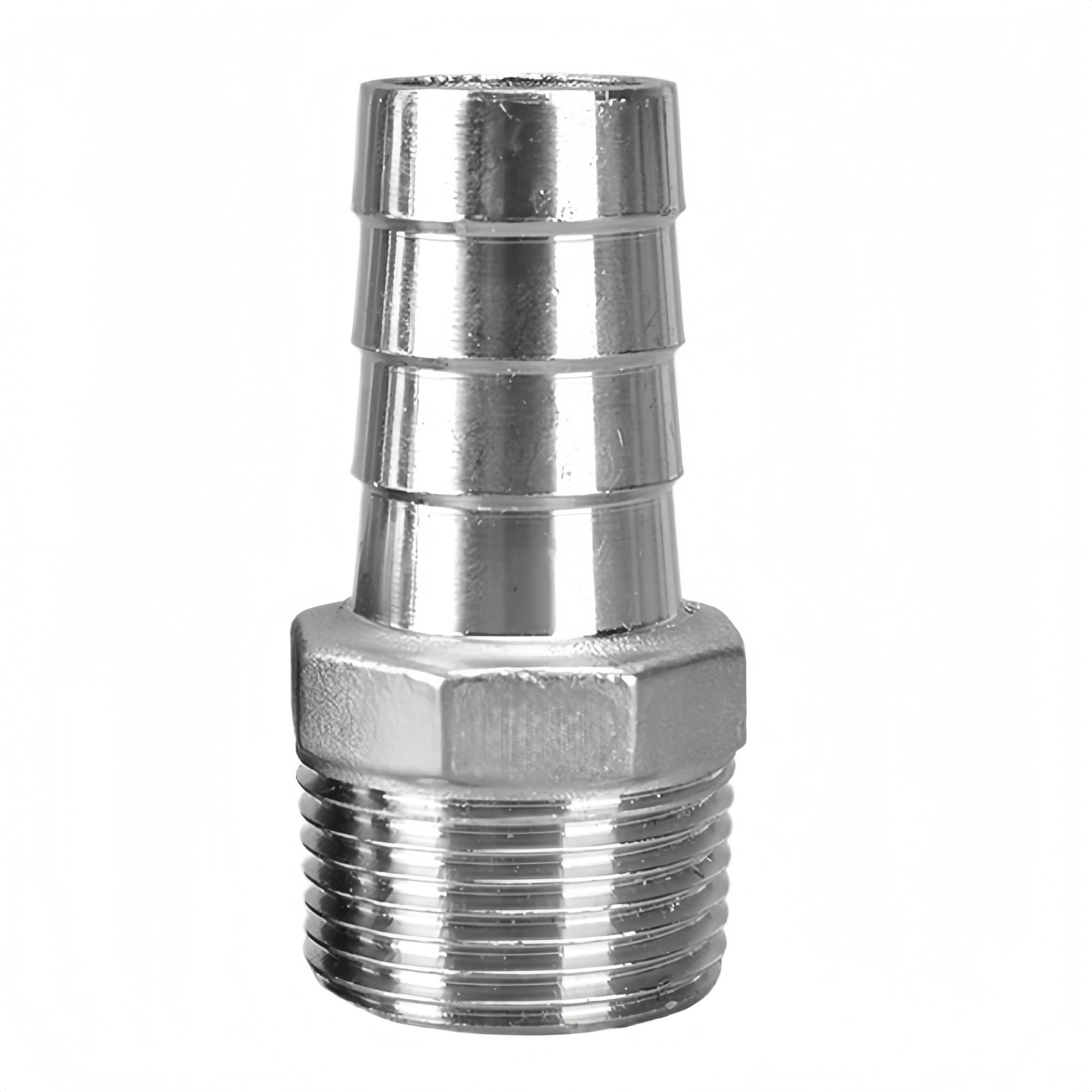 Stainless Steel Male Barb, 304 Stainless Steel Male Thread Barb Connector Pagoda Joint Pipe Fitting Multiple Sizes(12MM*1/4INCH)