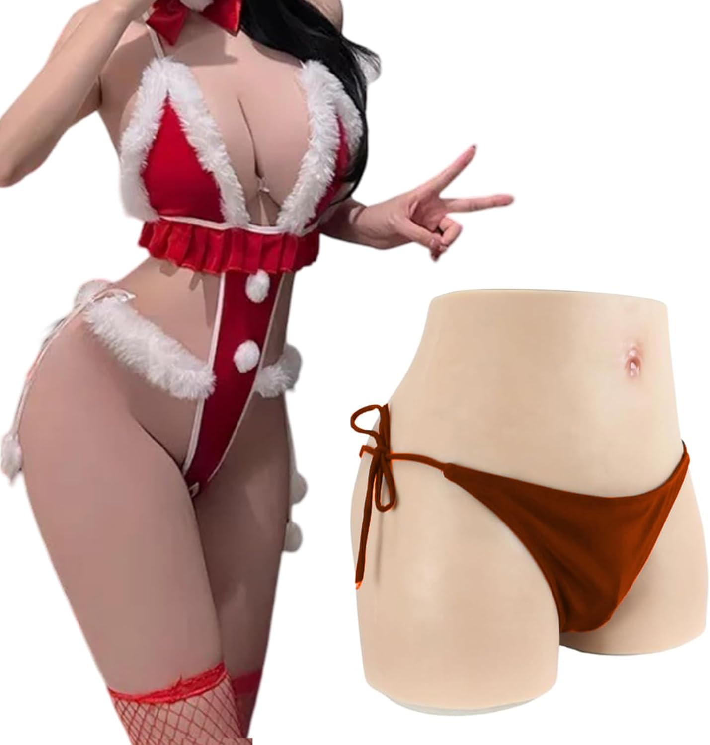 Men's Silicone Fake Pussy Panty Male to Female Hiding Gaff Boxer Briefs Hip Buttock Lift Underwear for Transgender