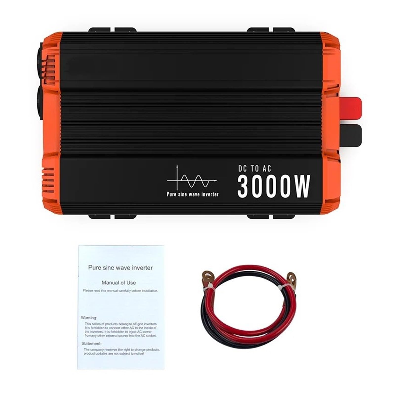Inversor Onda Sinusoidal Pura 6000 W 12 V 24 V A 220 V 110 V con Pantalla LCD Transformador Voltaje Accesorios para Automóviles SAI(12V,220V-240V 50Hz,USA)