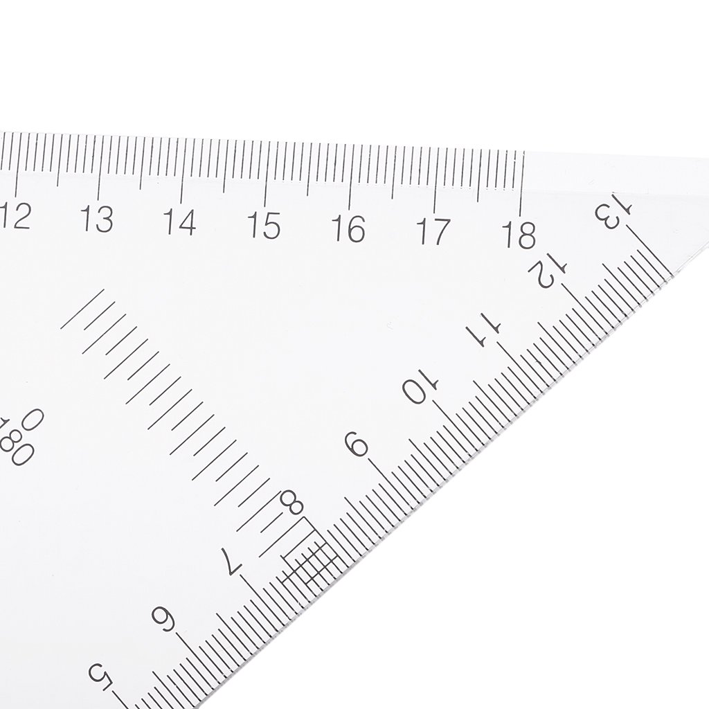 10 Set 2 Pack 45/60 Grad Geometrie Dreieck Lineal Zeichnung Zeichnung Set Transparent 30 cm