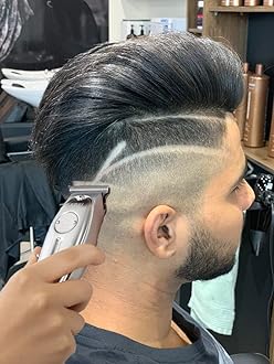 Kemei Professional Hair Clippers Beard Trimmer for Men T-Blade Outliner Barber Grade Electric Clippers All-in-One Grooming Solution Cordless