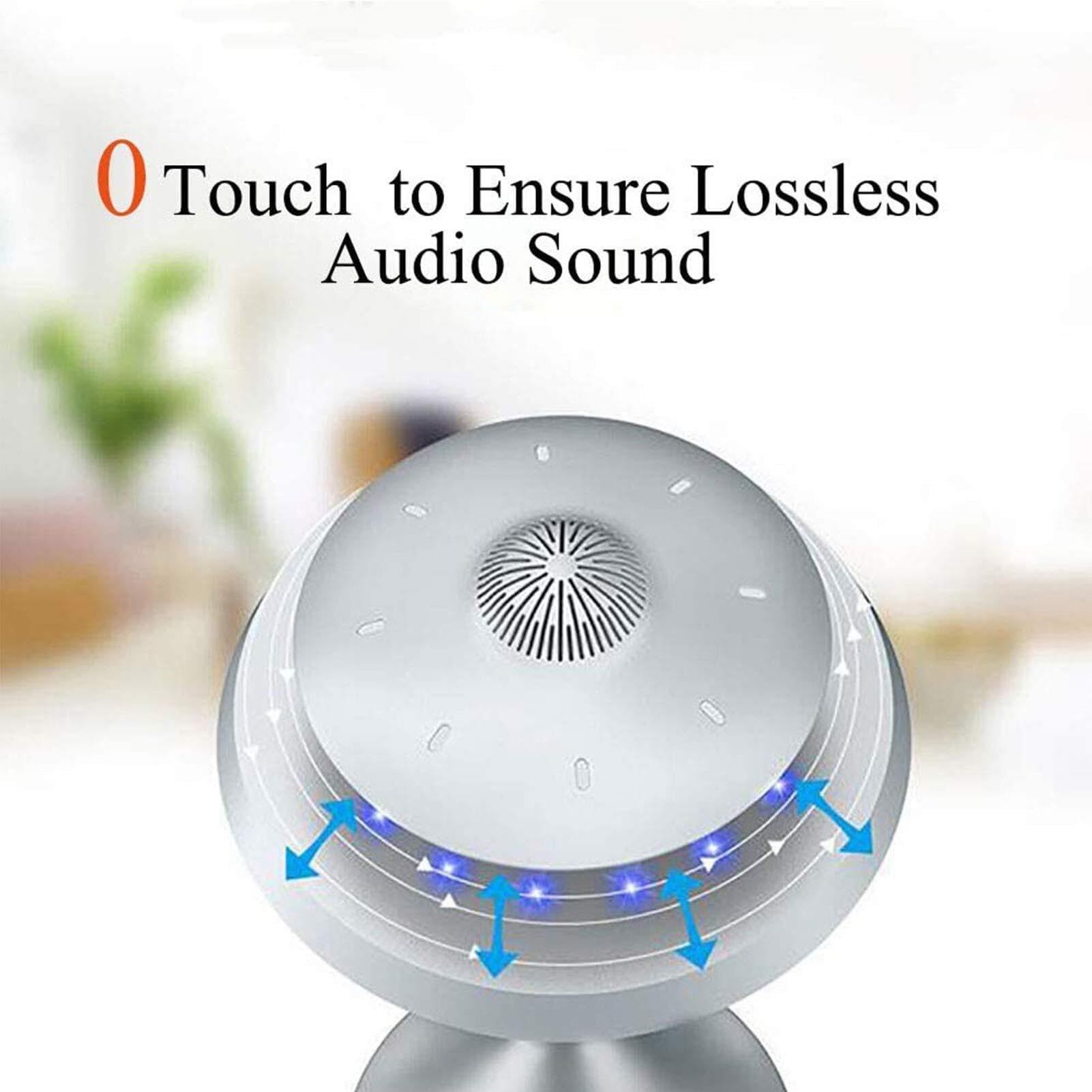 Altoparlante a levitazione magnetica, altoparlante Bluetooth UFO con ricarica wireless, altoparlante Bluetooth con lampada a LED con suono stereo da 5 W, rotazione a 360°, per la casa