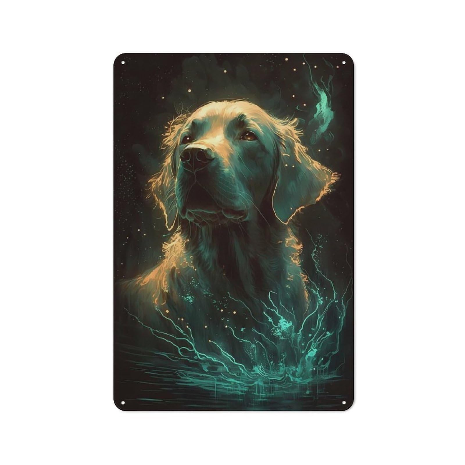 Junmoney Labrador Retriever Dog Retro Metal Wall Sign 30X20cm With For Café Or Home Bar, For Cooler-Season Styling In Café And Home Bar