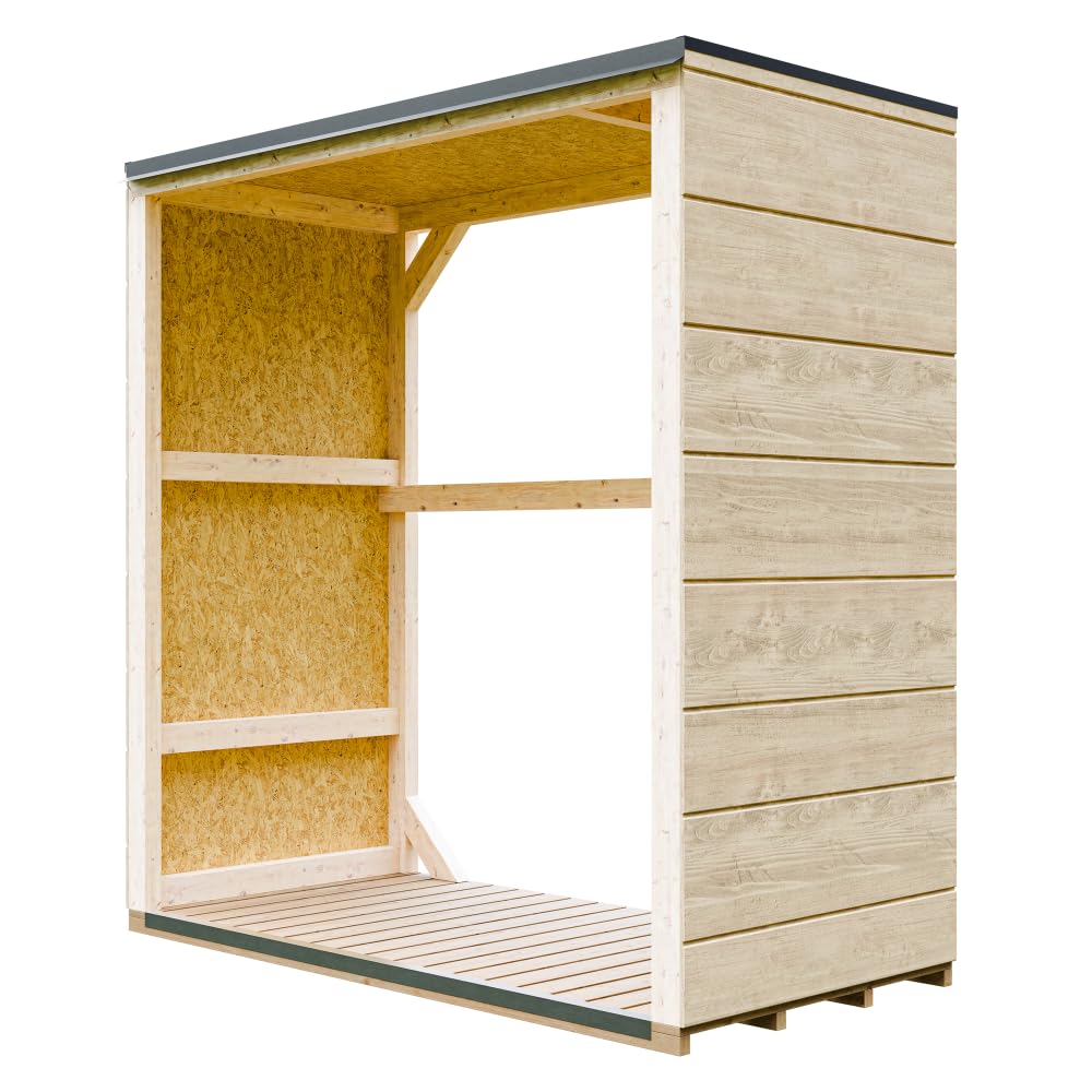 Holzschuppen für den Außenbereich 1,14 m² - 75 x 153 x H159 cm - Wetterfester Holzschuppen für den Garten - M980-1
