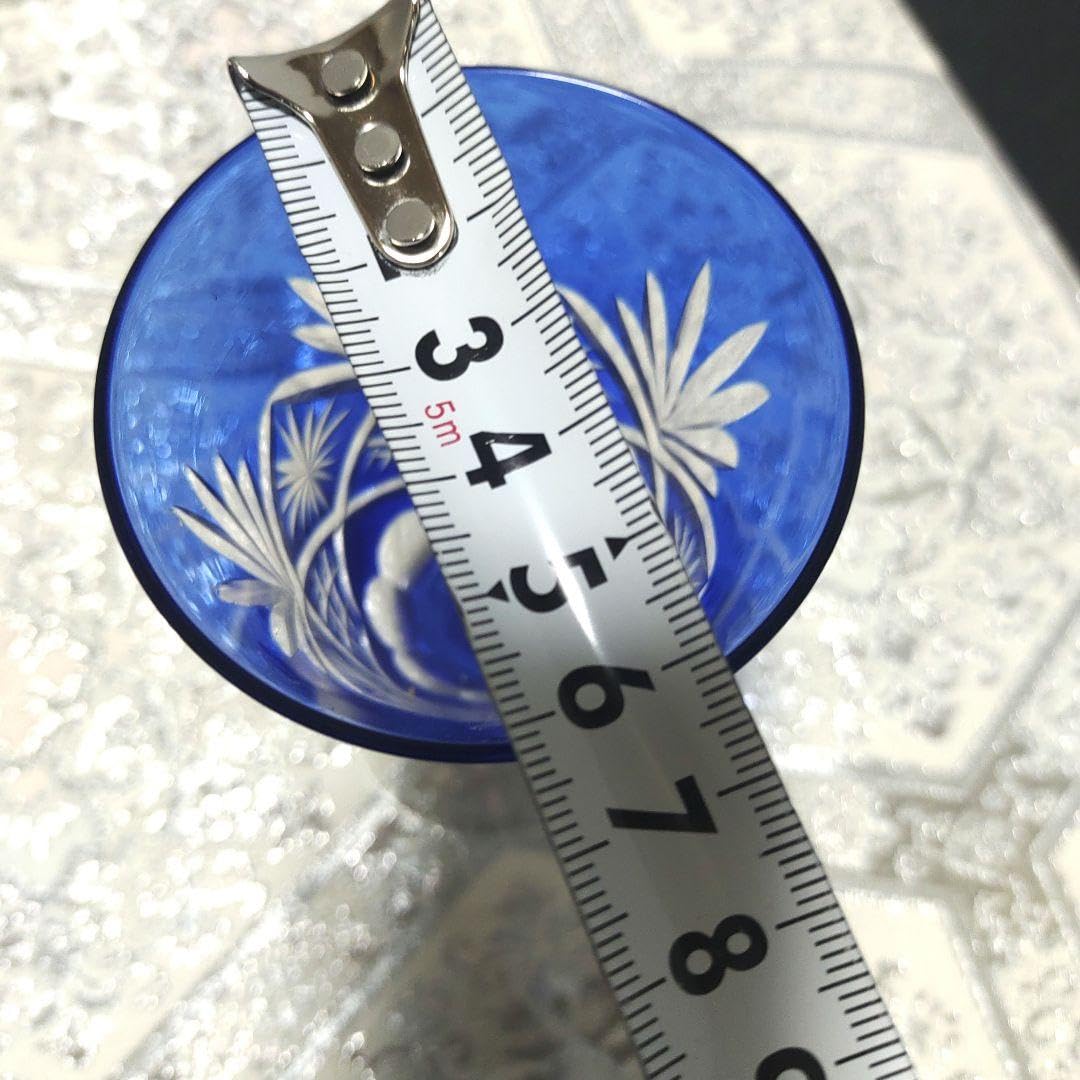 S94668 藍かすり 切子 手造りペアグラス ガラス ワイングラス Amazon | 手造り切子 切子 藍かすり ワイングラス2客 オープナー