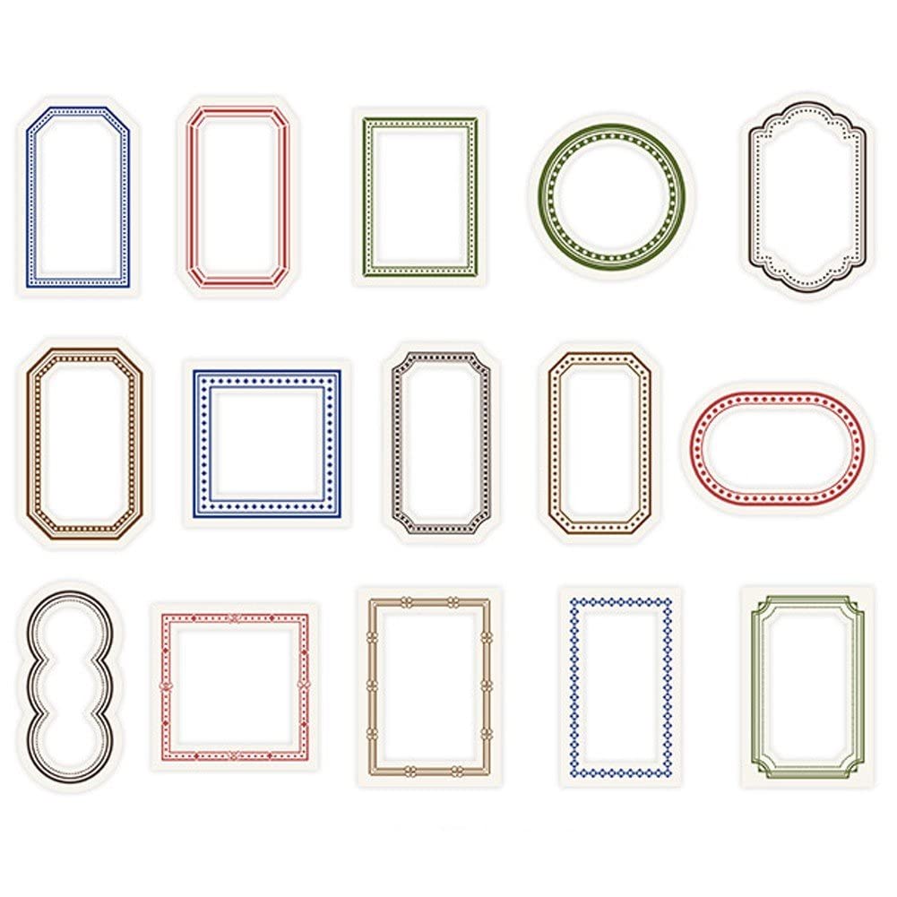 Stakee Multicolor1 15Pcs Assorted Photo Frame Sticker Camera Film Sticker Decorative Filmstrip Sticker For Scrapbook Notebook Journals