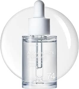 TOSOWOONG Alpha Arbutin 2% Rice Serum, Rice 746,074ppm, Alpha-Arbutin 20,000ppm, Glow, Glass skin, Hydrating, Korean Skin Care, 33ml / 1.11 fl.oz.