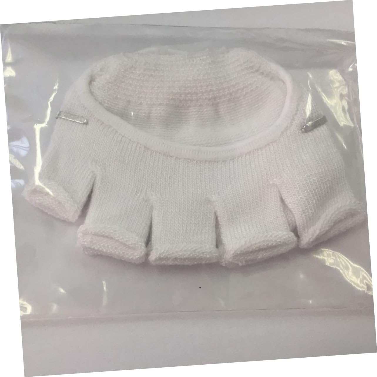 GALPADA Non-socks for Women: Fashionable Five Toes Half Socks Peep Toe Breathable White