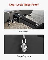 Vista 3 de VEVOR Transportador de carga de enganche de 60 x 20 x 6 pulgadas, capacidad de 500 libras con red de carga y bolsa de carga impermeable, cesta