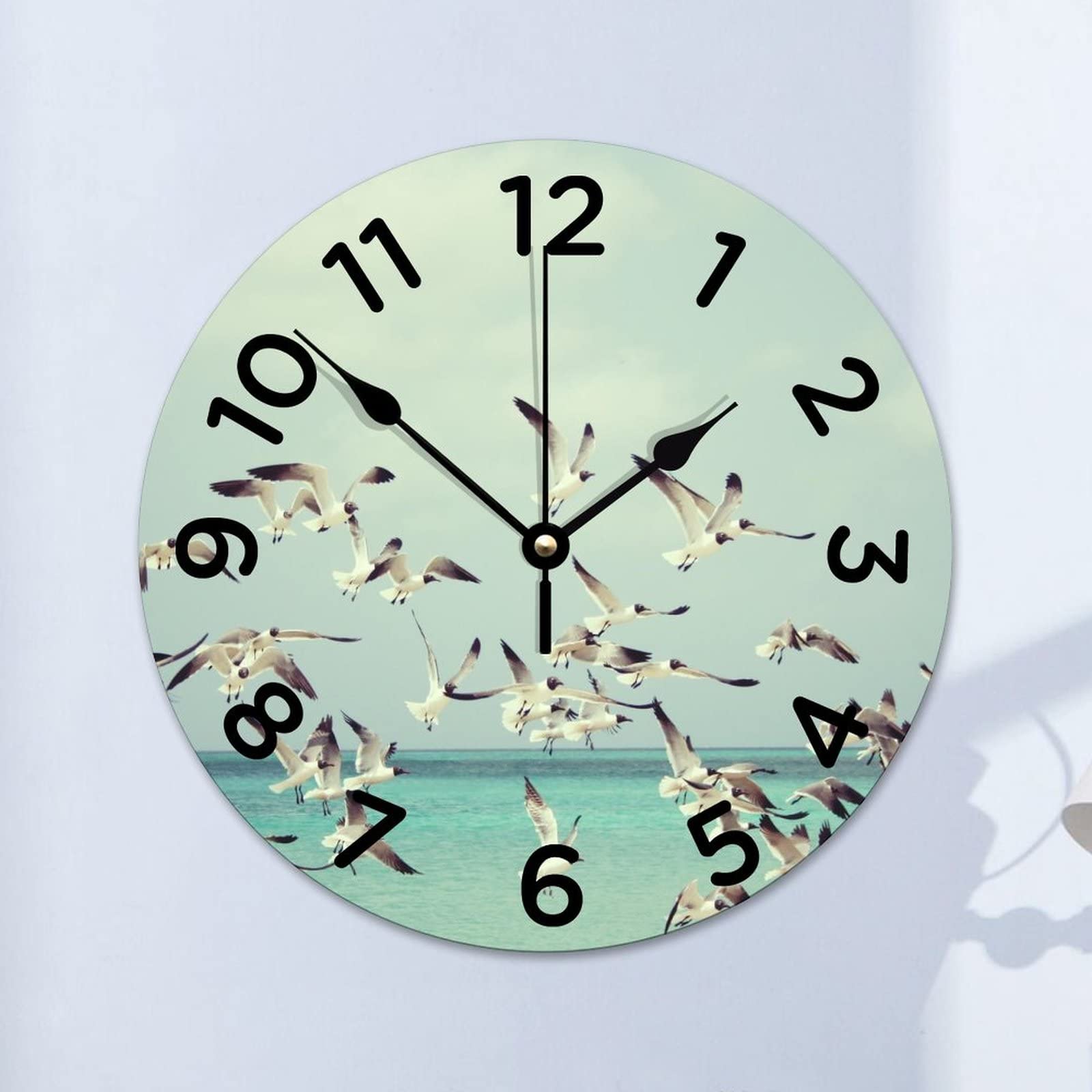 Horloge murale sans tic-tac Seagull 38cm pour retrouver le sommeil