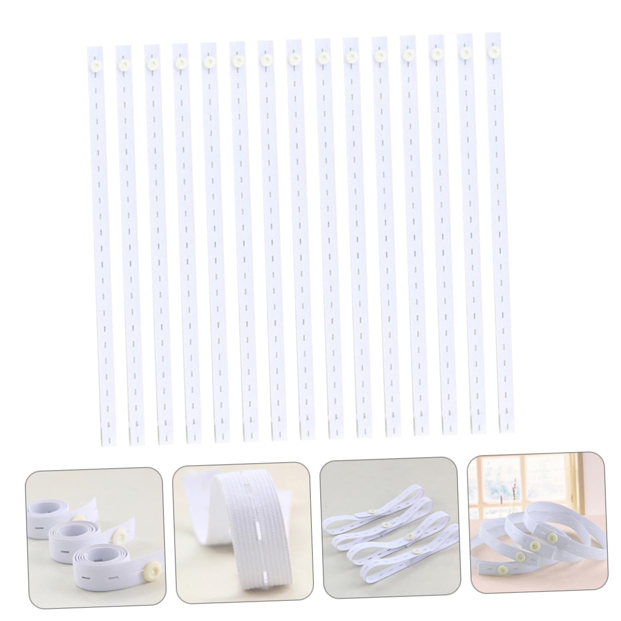 Beatifufu Infant Elastic Buckle 15pcs Diaper Snap for Overnight Cloth Diaper Fasteners