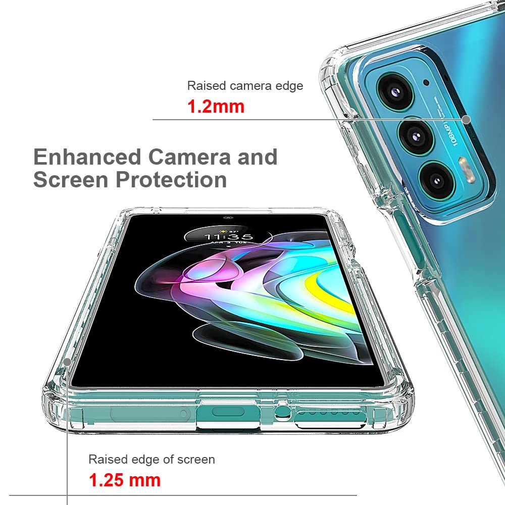 Asuwish Funda Compatible Con Motorola Moto Edge 5G 2020 Y Protector De Pantalla De Vidrio Templado, Soporte Para Tarjetas De Crédito, Accesorios Para Celular, Cubierta De Teléfono Para MotoEdge G5