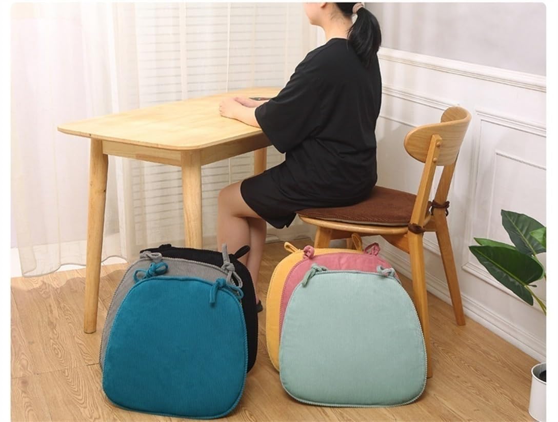 2/4/6/8 paquetes de cojines para silla de comedor en forma de U, almohadillas antideslizantes para silla de cocina y cojín para asiento de comedor con funda lavable a máquina) (gris plateado 41 x 43 c