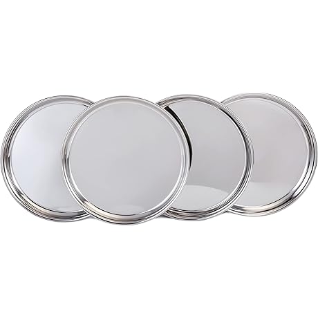 Vinod Super Saver Thalis Set - 10 inch Dinner Plates for Everyday Indian Dining