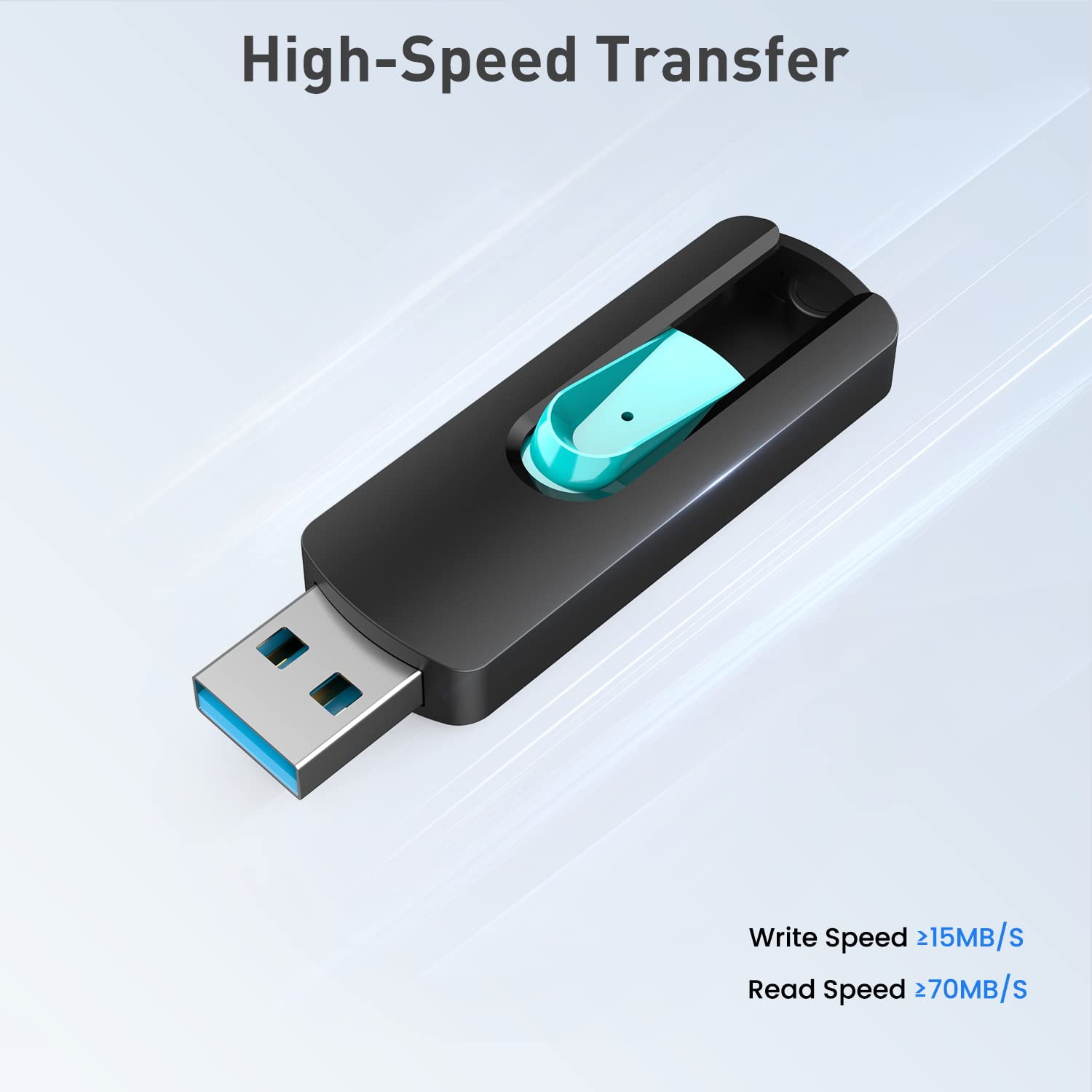 Aiibe Unidad flash de 32 GB, 3 unidades USB 3.0 de 32 GB, unidad USB de 32 GB, unidades de salto de 32 GB, unidades de memoria con cremallera (32 G, rojo, verde, cian)