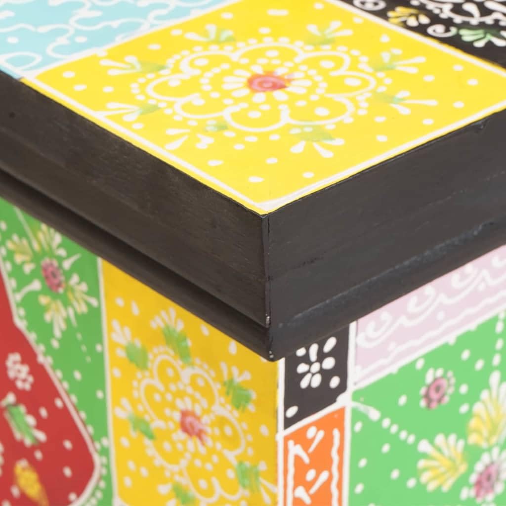 Caja de almacenamiento de madera de mango: caja de almacenamiento rectangular de madera maciza mango 40x30x30 cm como caja de almacenamiento multicolor para el dormitorio