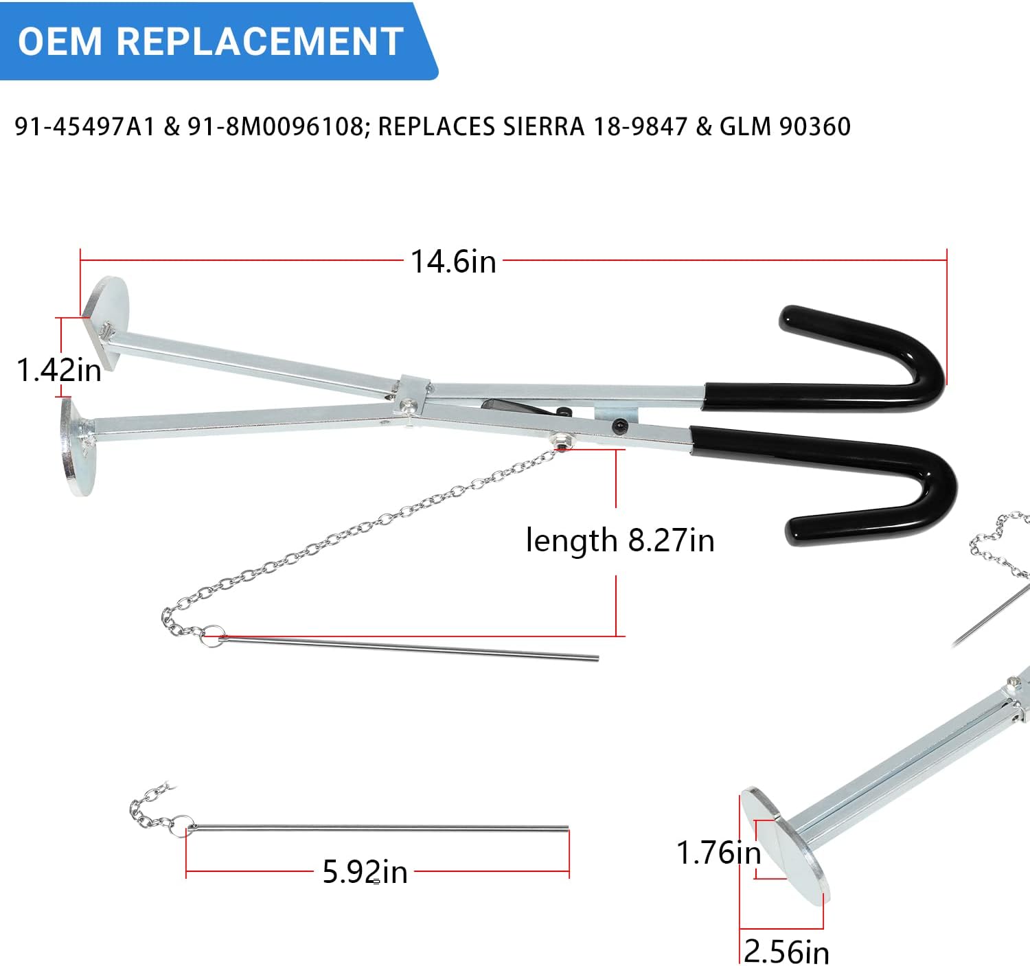 91-45497A1 Exhaust Bellows Expander Tool Fits Mercruiser Sterndrive exhaust bellows Replace 91-45497A1 91-8M0096108 Sierra 18-9847 GLM 90360