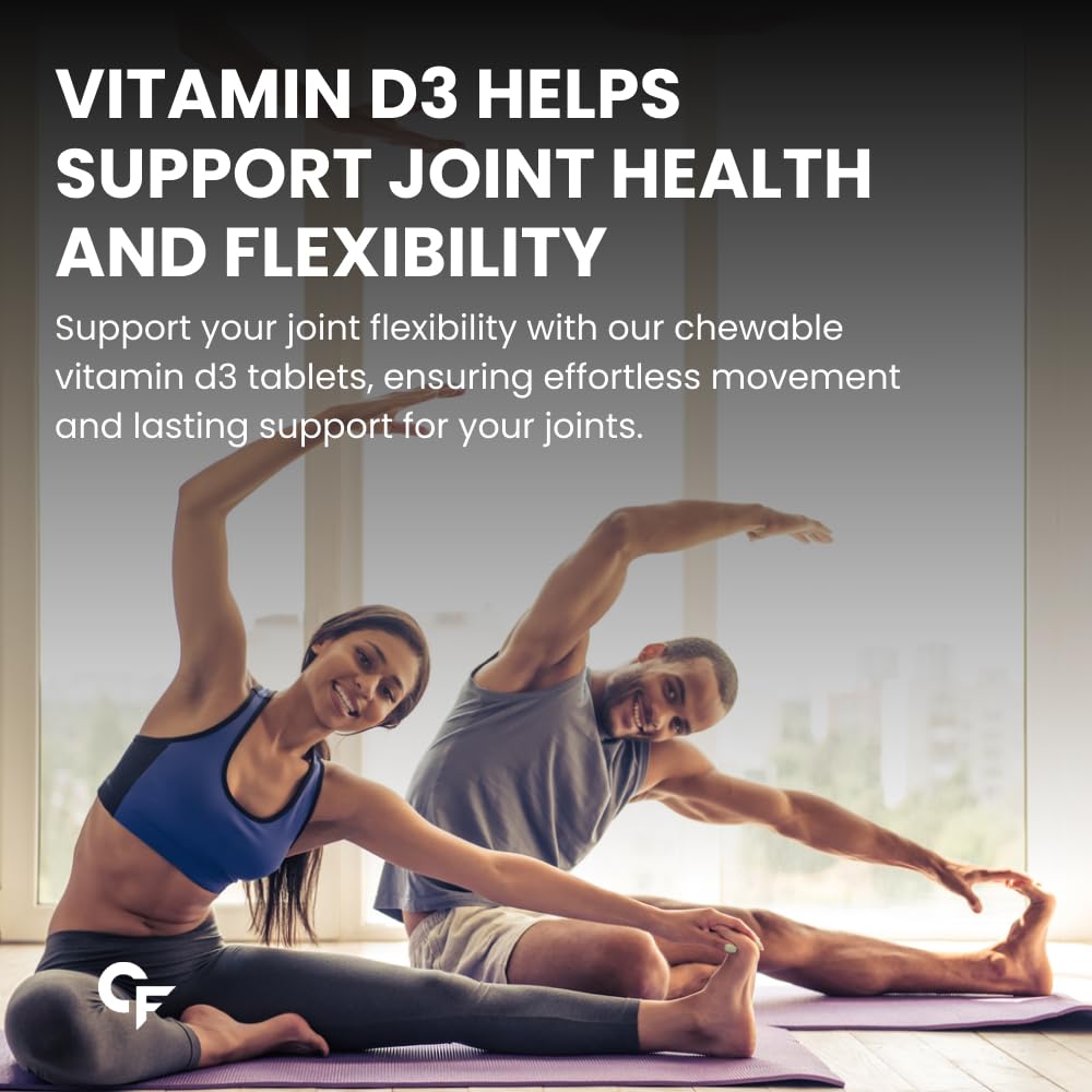 Carbamide Forte Vitamin D3 60000IU | Vitamin D3 Supplements for Women & Men - Cholecalciferol Tablets | Vitamin D Tablets For Bones & Immune Health | Orange Flavoured - 90 Tablets