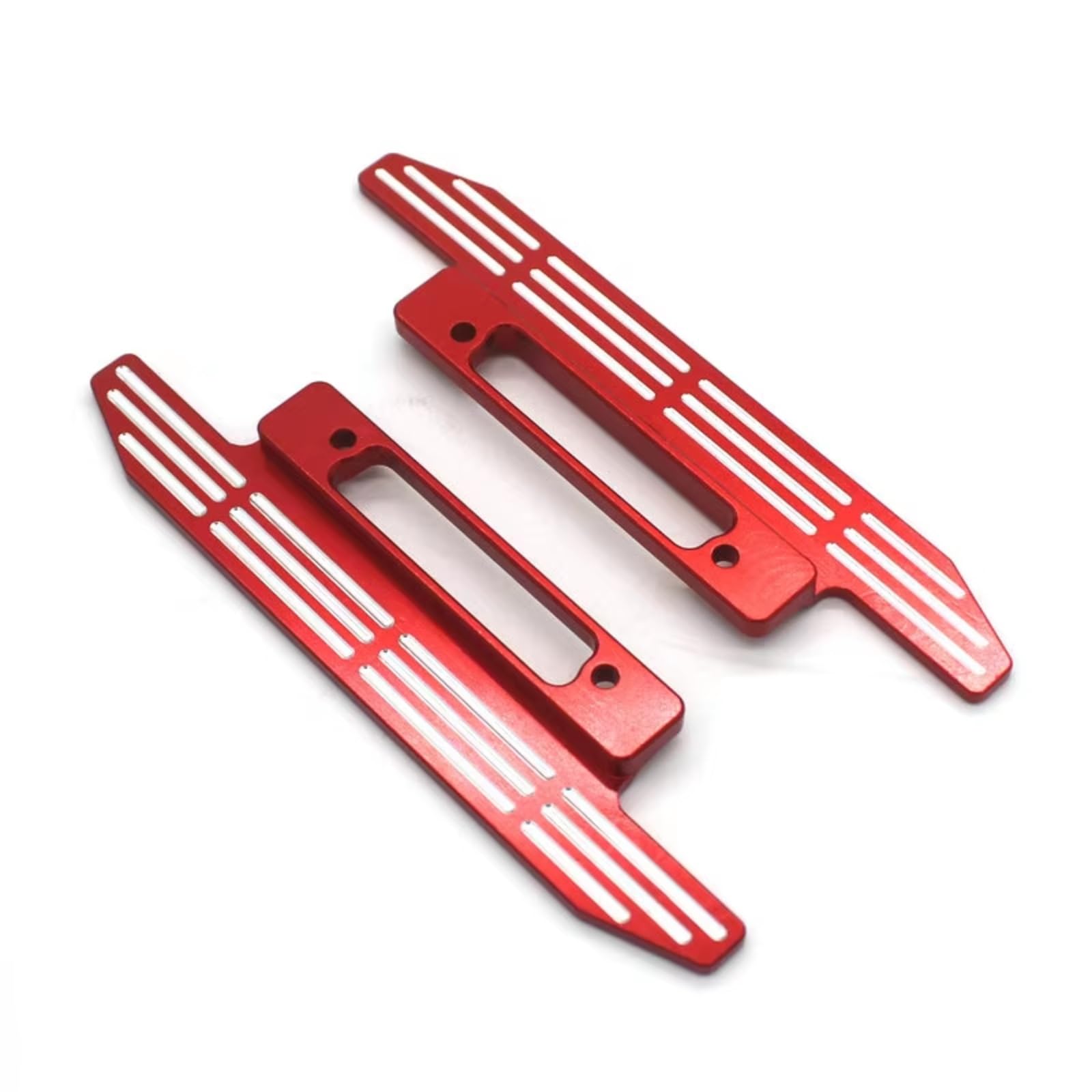Parti Metalliche Pedale Per MN MN82T Per MN82 LC79 Per MN78 1/18 | Auto RC modificano parti riparazione con l'impugnatura antiscivolo pedale metallo piste protezione(Red)