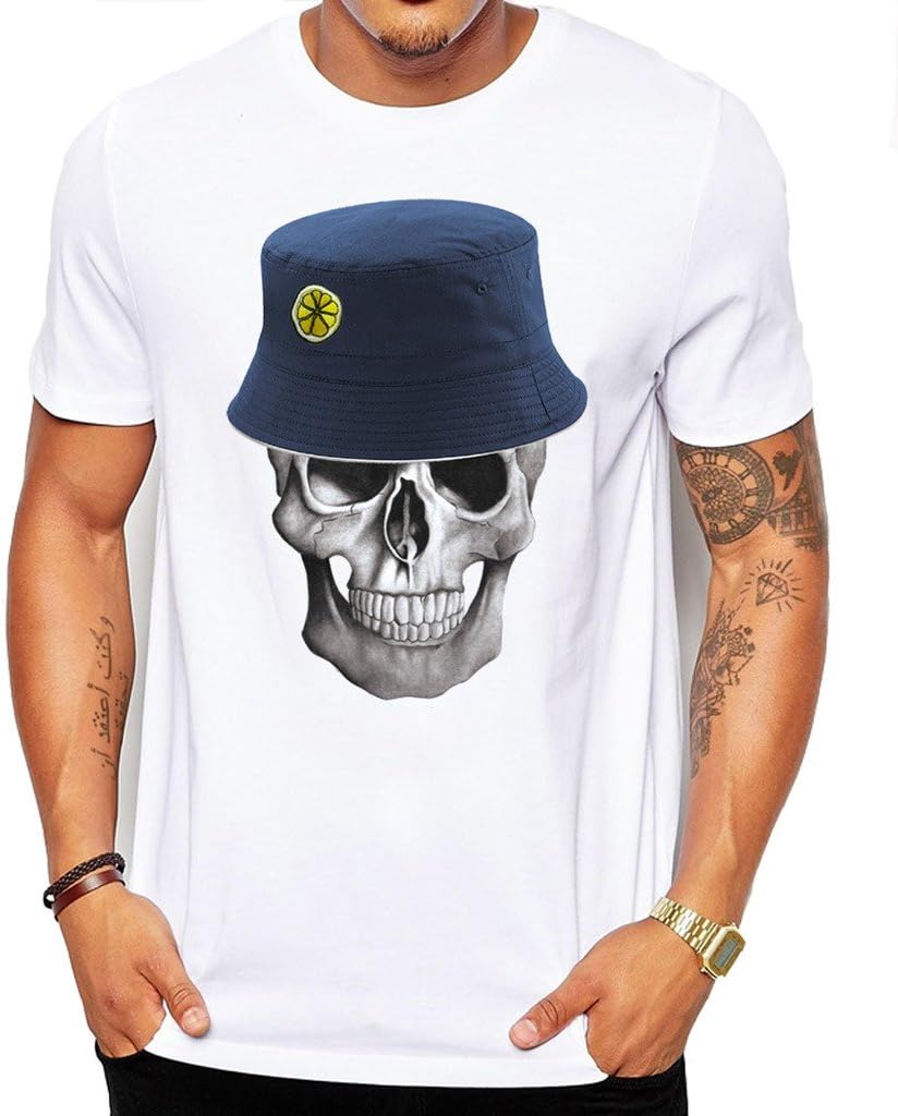 Reni Bucket Lemon Slice Hat Men's Fashion Quality Heavyweight T-Shirt. White/XL