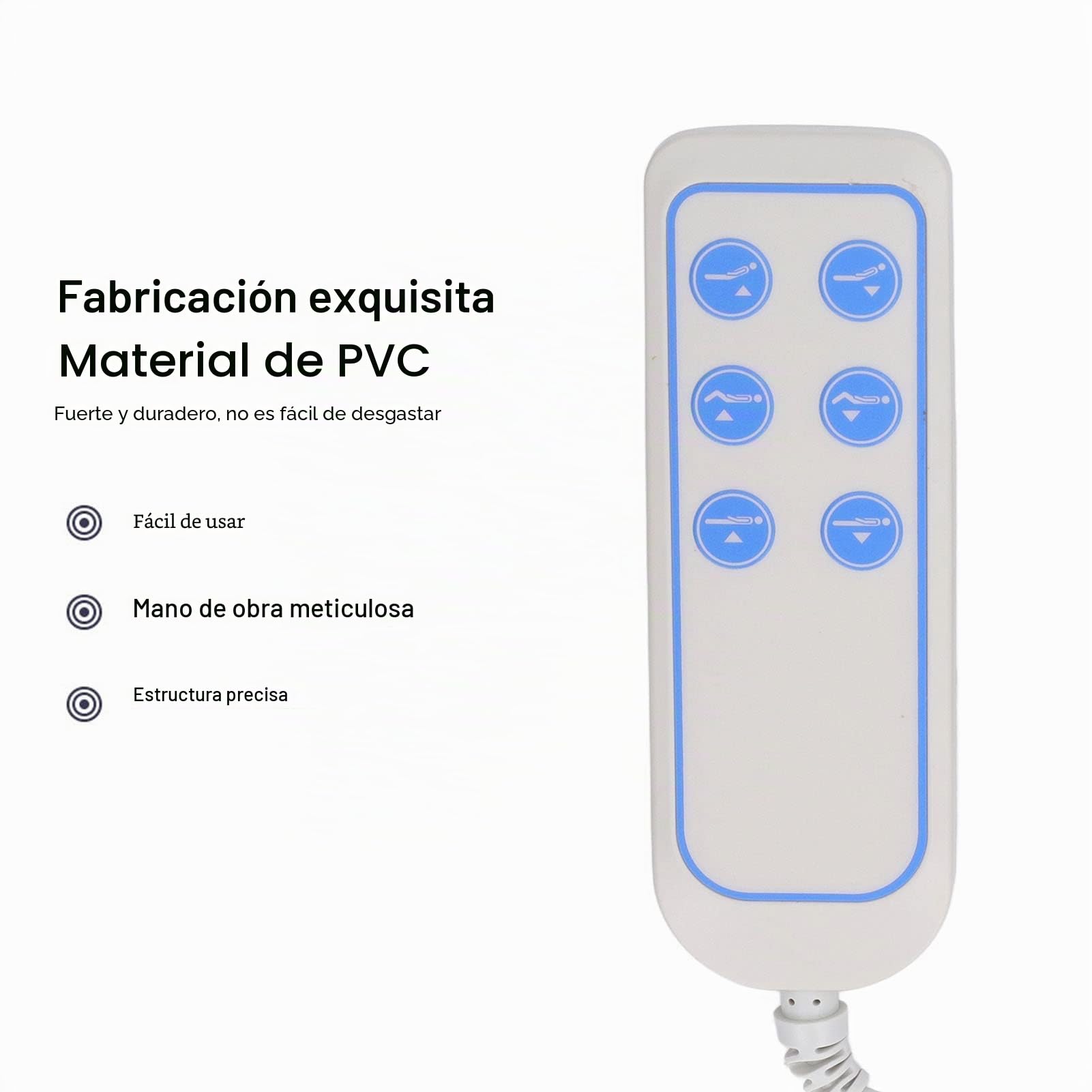 Ejoyous Mando a Distancia para Cama de Hospital, regulador eléctrico de 6 Botones, sillas Elevadoras, hospitales