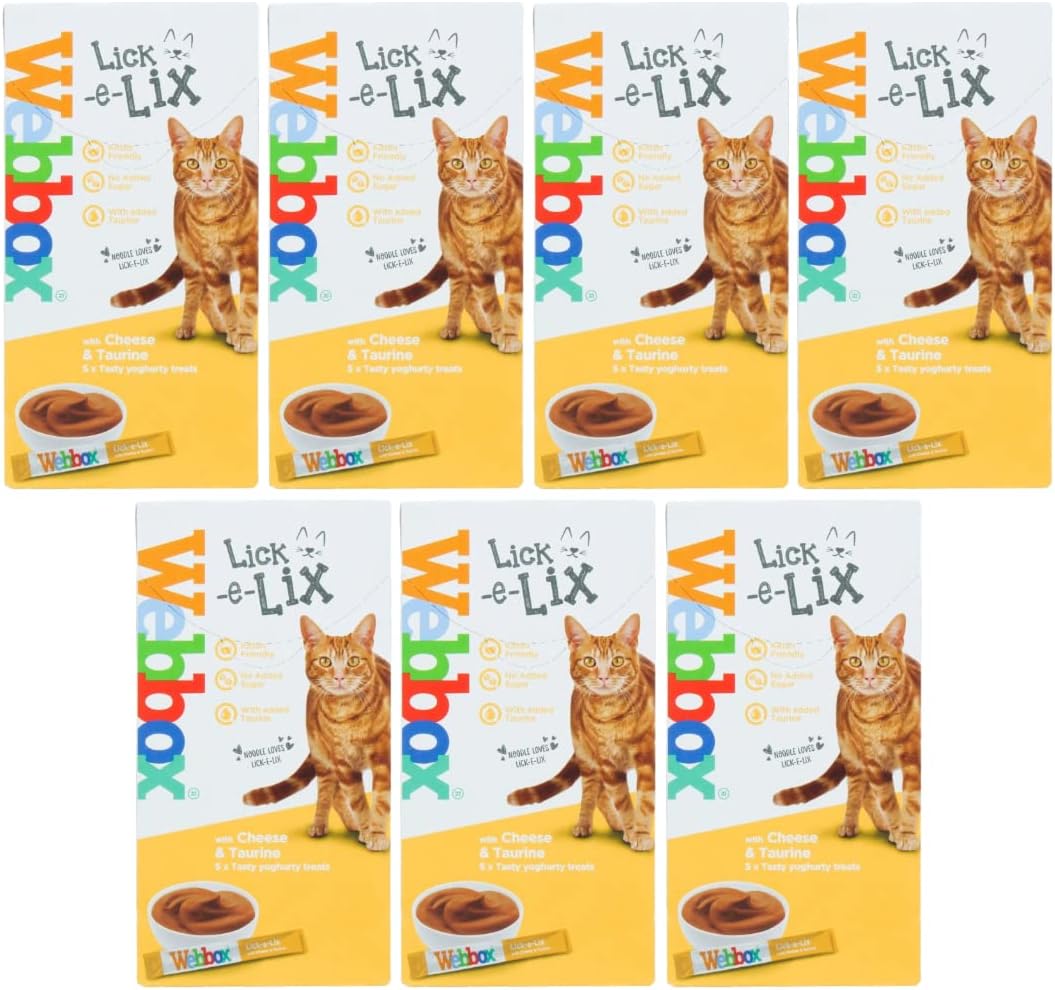 box Cats LickeLix Cheese with Taurine 5's Tasty Cat Lick Treats