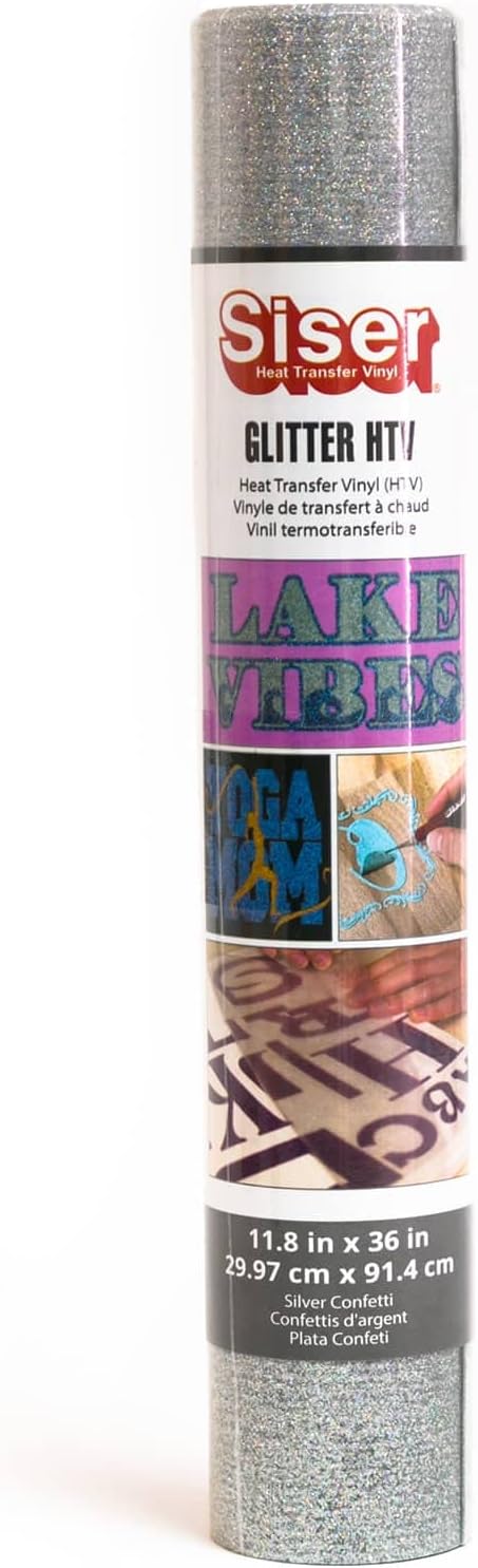 Siser Glitter Heat Transfer Vinyl, 8 Pack