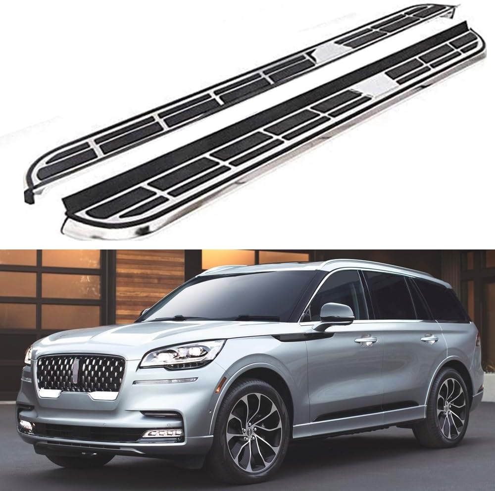 Running Board Side Step Pedals Nerf Bar Fits for Lincoln Aviator 2020-2023 2Pcs