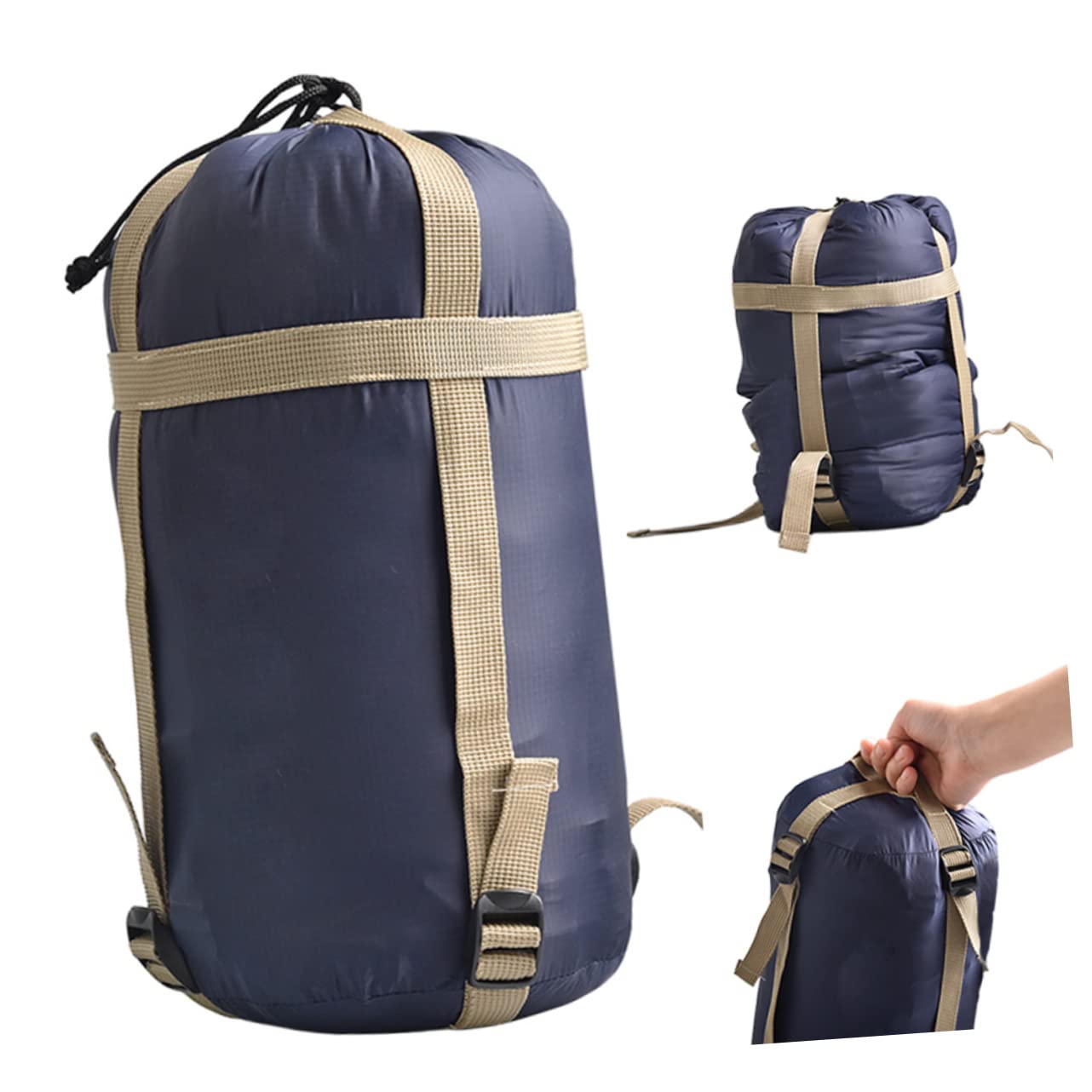 Happyyami 2pcs Sleeping Bag Storage Sack Fleece Compression Bag for Camping Compression Sack for Adults