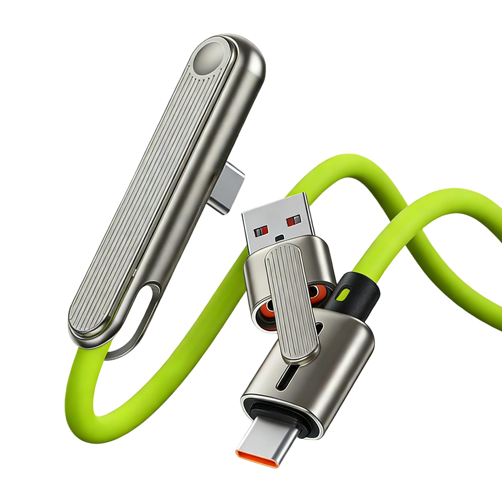 Cargador lateral de móvil para evitar enredos con cable retráctil de 240W 8