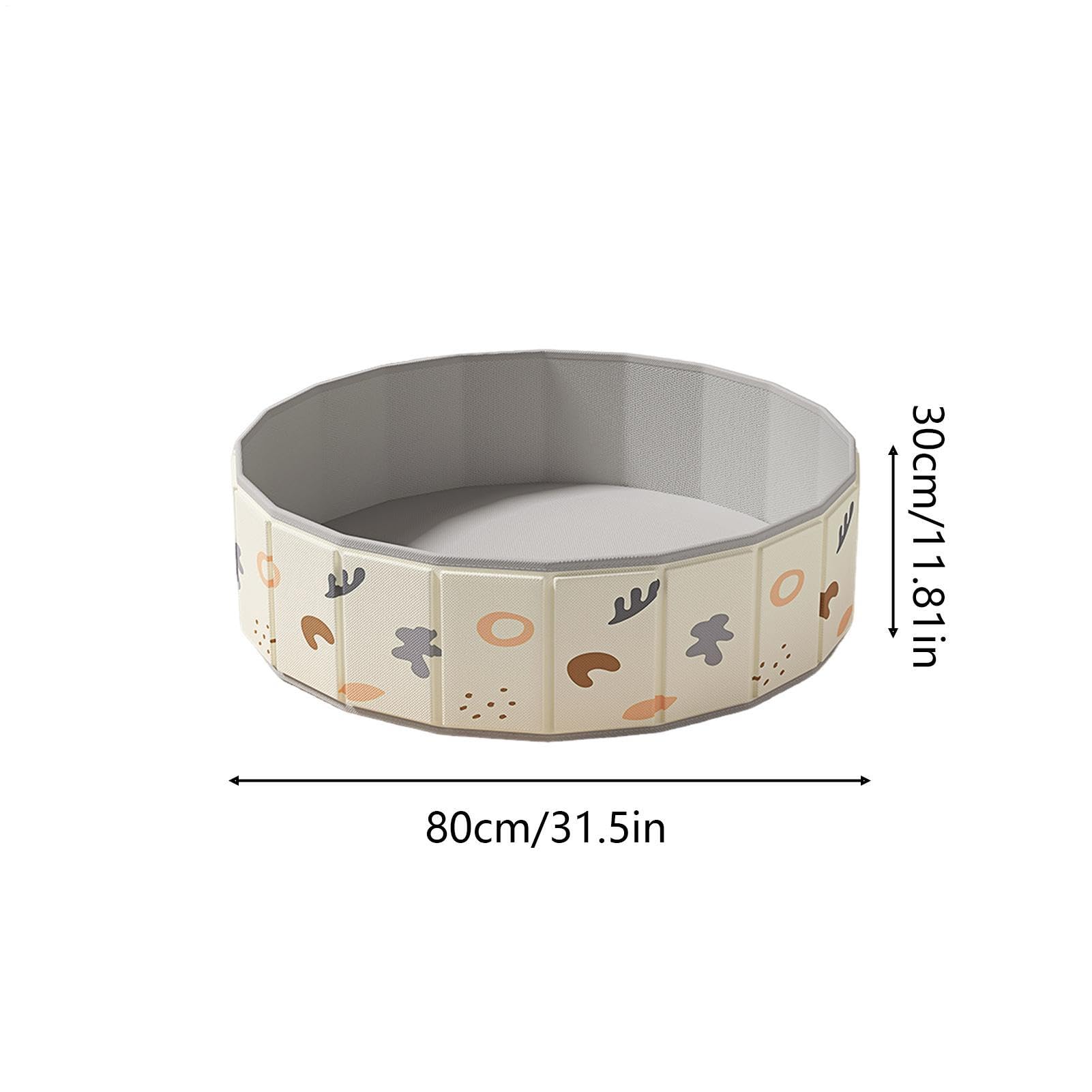 Piscina Plegable Para Perros, Bañera Para Gatos, Lavabo Para Mascotas | Lavabo Portátil Robusto 80x30 Cm Sin Inflar. Ideal Para Refrescar A Mascotas Y Niños En La Terraza.