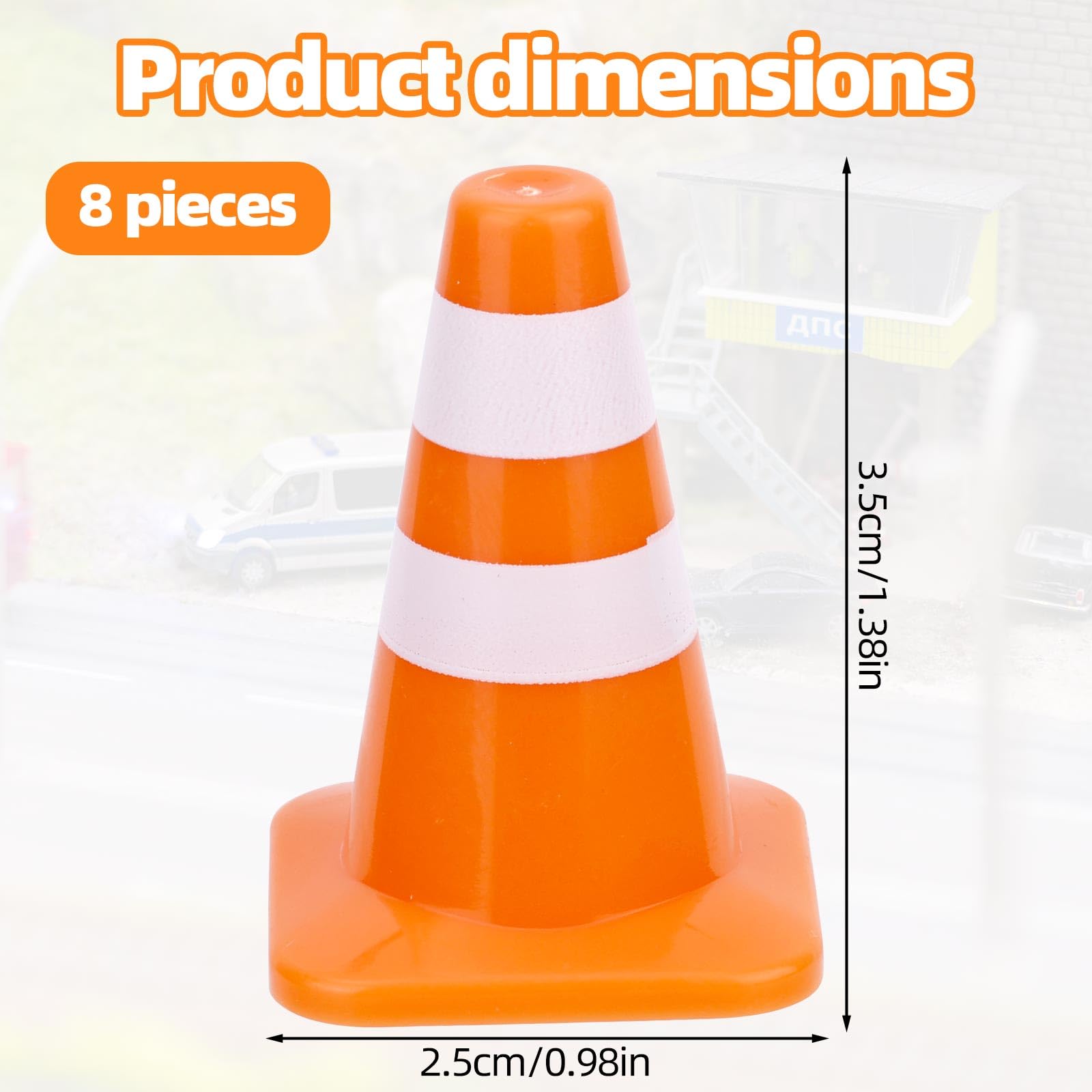 8pcs Mini Traffic Cones - Image 2