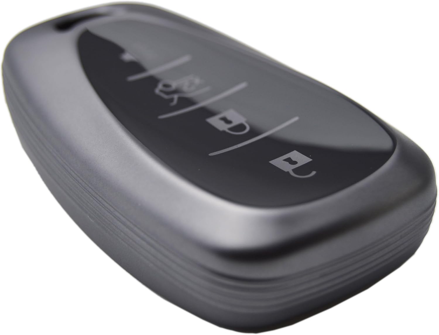 Sleek Metallic Silver Black(Titanium Color) Key Fob Cover for Chevrolet Malibu Camaro Trax Traverse Sonic Cruze Volt Equinox Trailblazer