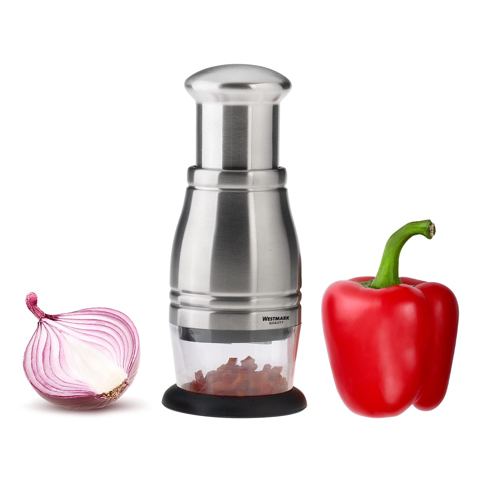Westmark Zwiebel-/Knoblauchschneider/Universalhacker, Rostfreier Edelstahl/Kunststoff, 1000, Silber, 11492260