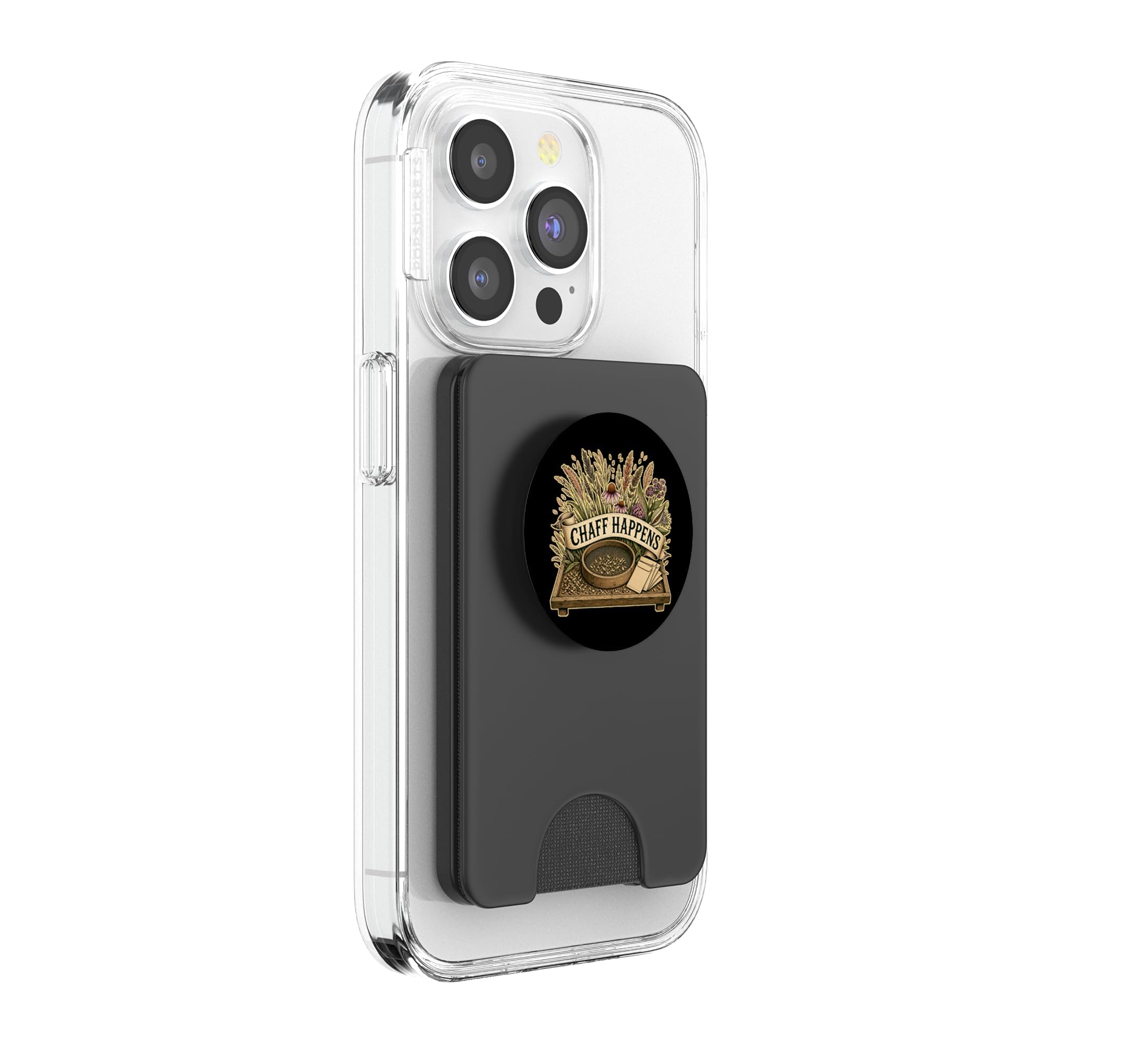 Chaff Happens Tri de graines de Fleurs Sauvages PopSockets PopWallet pour MagSafe