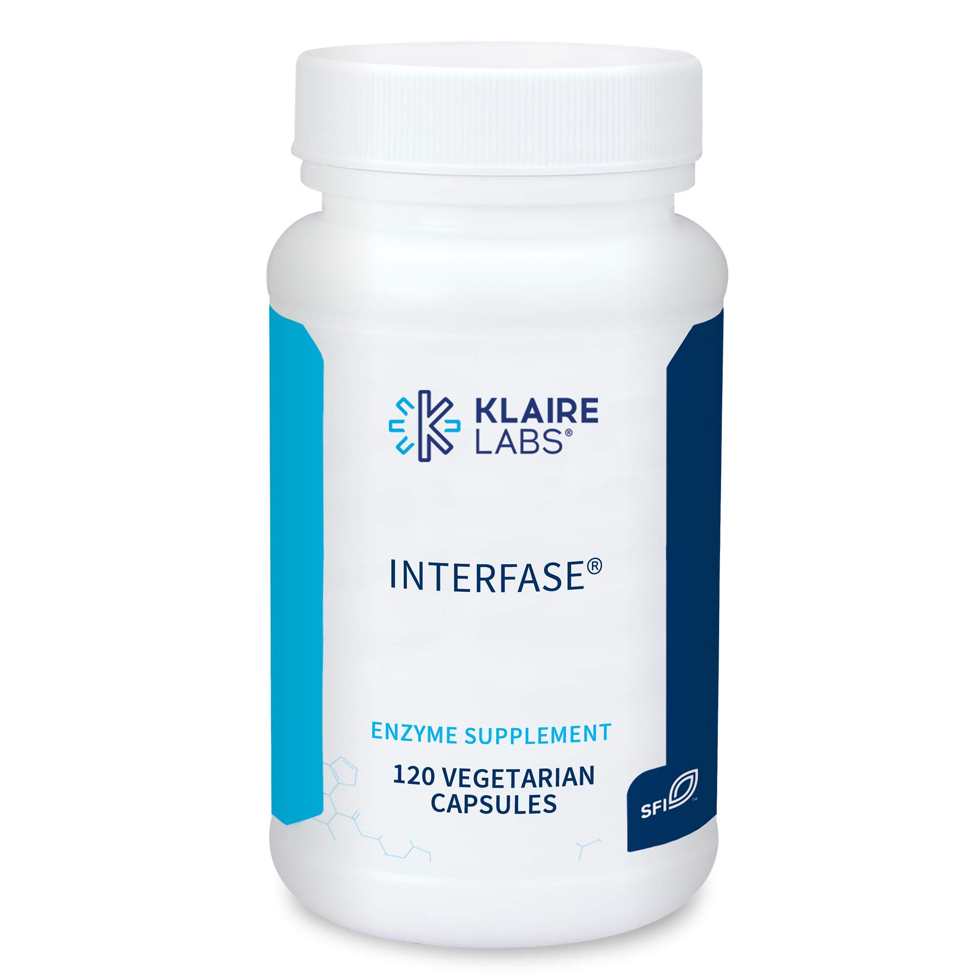Klaire Labs Interfase - Digestive Enzyme Blend to Support GI Detox & Gut Flora Balance - Dairy-Free