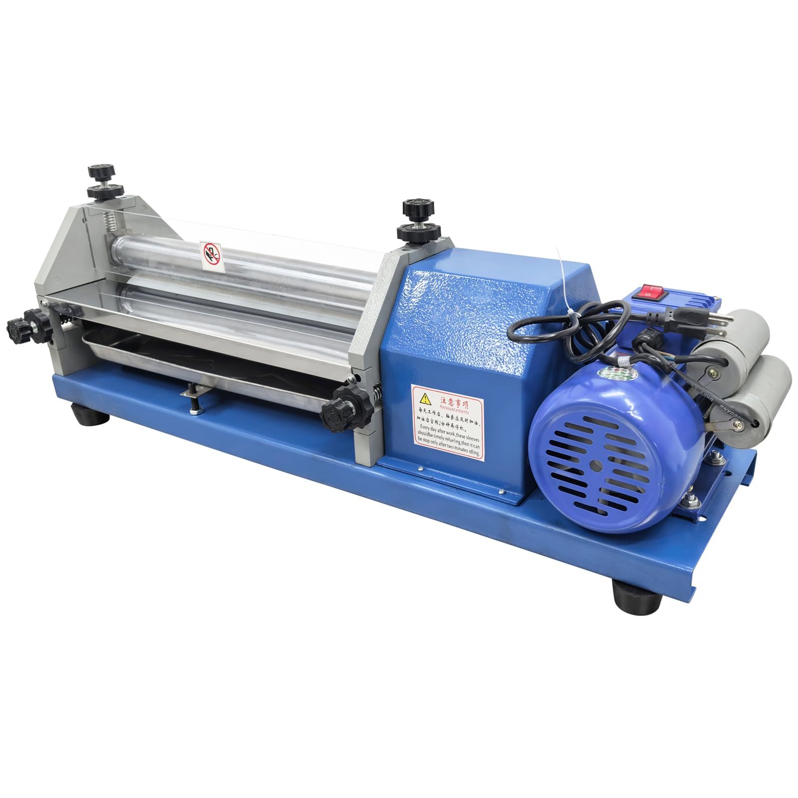 EQCOTWEA Professional Automatic Gluing Machine 15.75" Glue Coating Machine with Adjustable Speed 10m/min & Max 13mm Thickness 110V Electric White