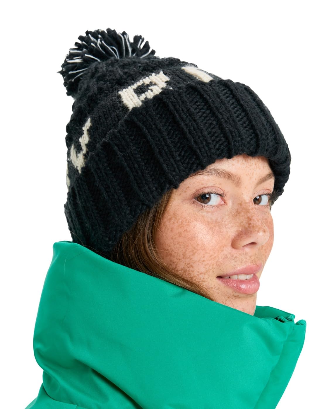Roxy Womens Skiing Tonic Beanie Hat, Black, Women