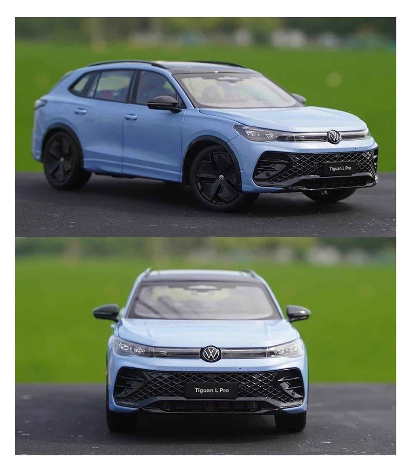 Per Volkswagen Tiguan L PRO SUV 1:18 Micro Lega Die Cast Modello Di Auto In Metallo Simulazione Collezione Decorazione(Blue)
