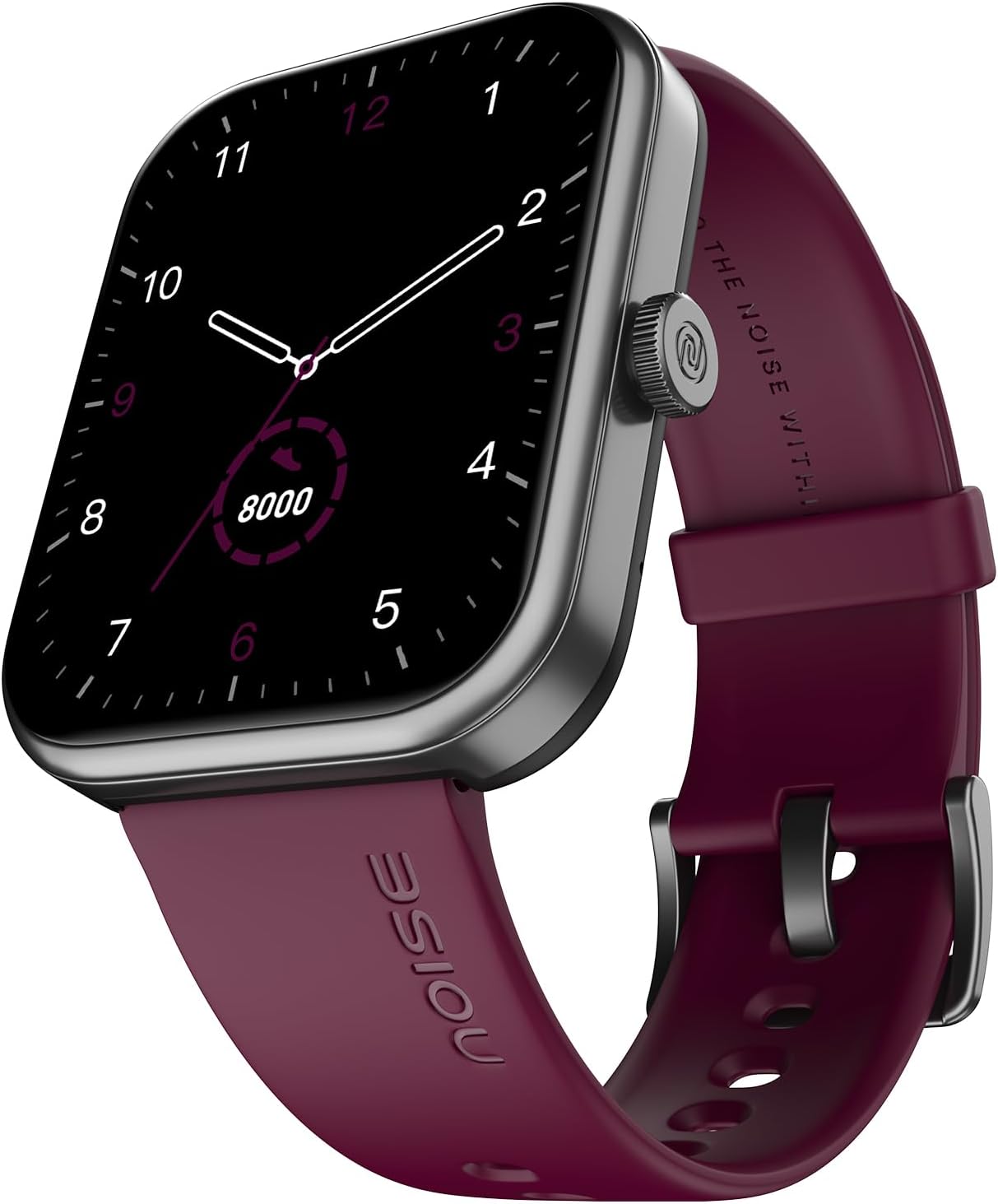 Noise Pulse 2 Max 1.85" Display, Bluetooth Calling Smart Watch, 10 Days Battery, 550 NITS Brightness, Smart DND, 100 Sports Modes, 150+ Cloud-Based Watch Faces, for Men and Women (Deep Wine)