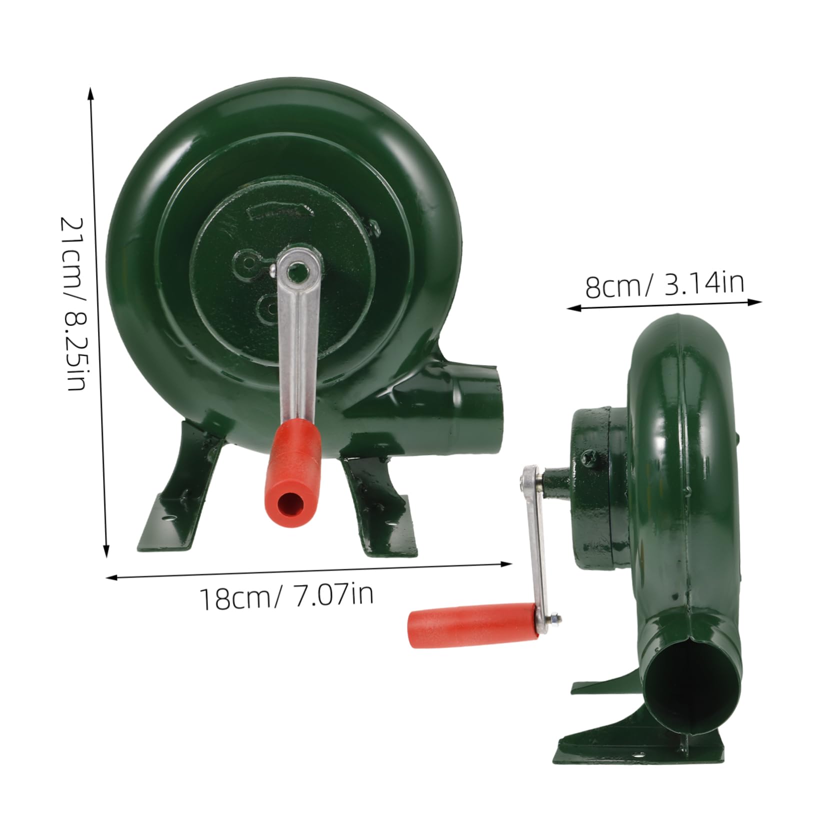 Yardwe Soplador de Aire Manual para Barbacoa Portátil de Hierro Verde