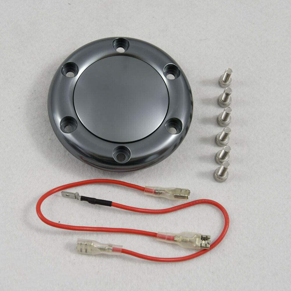 Billet Horn Button for 6 Bolt Steering Wheel,Gun Metal