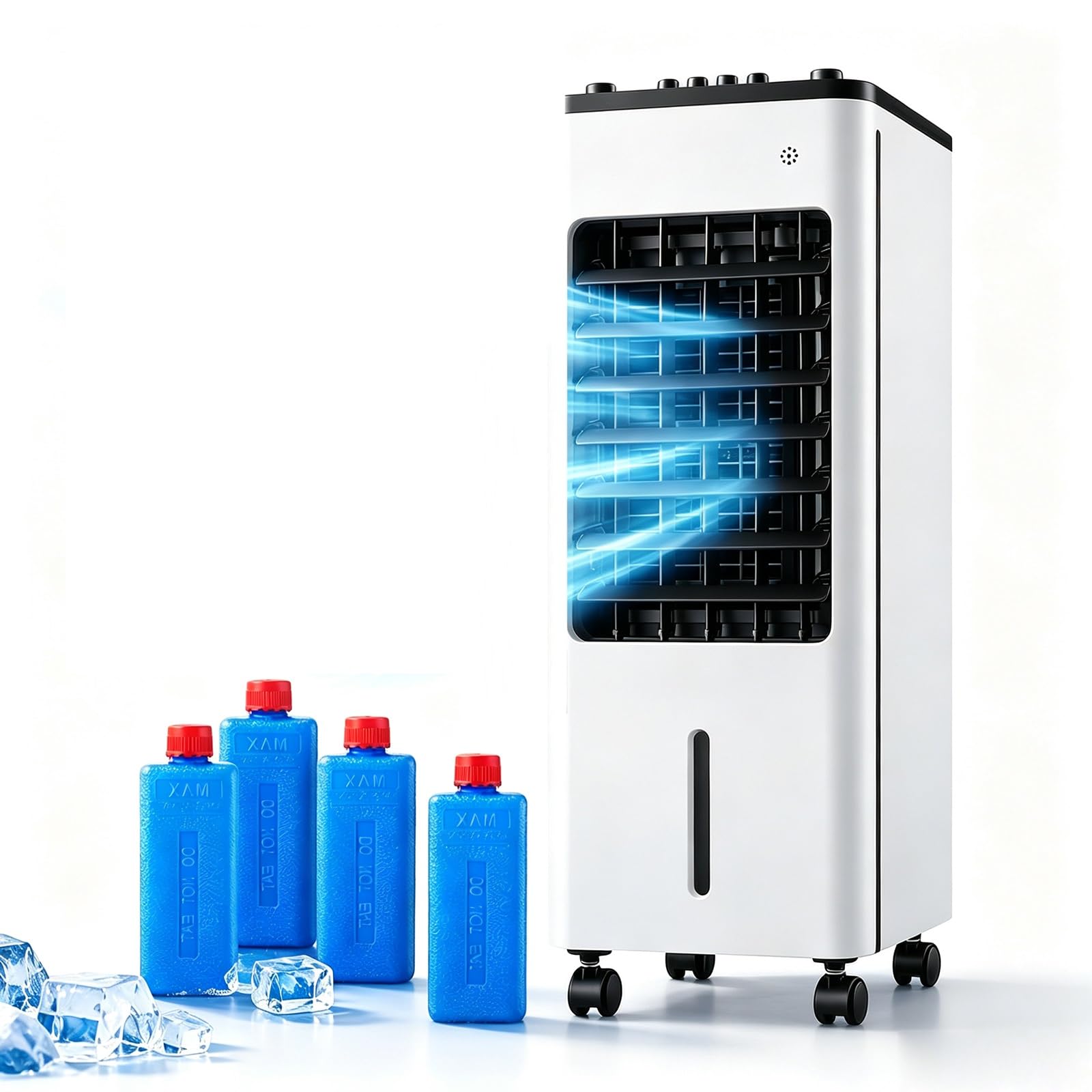 Trunxucl Black Evaporative Air Cooler, Swamp Cooler Portable Air Conditioner