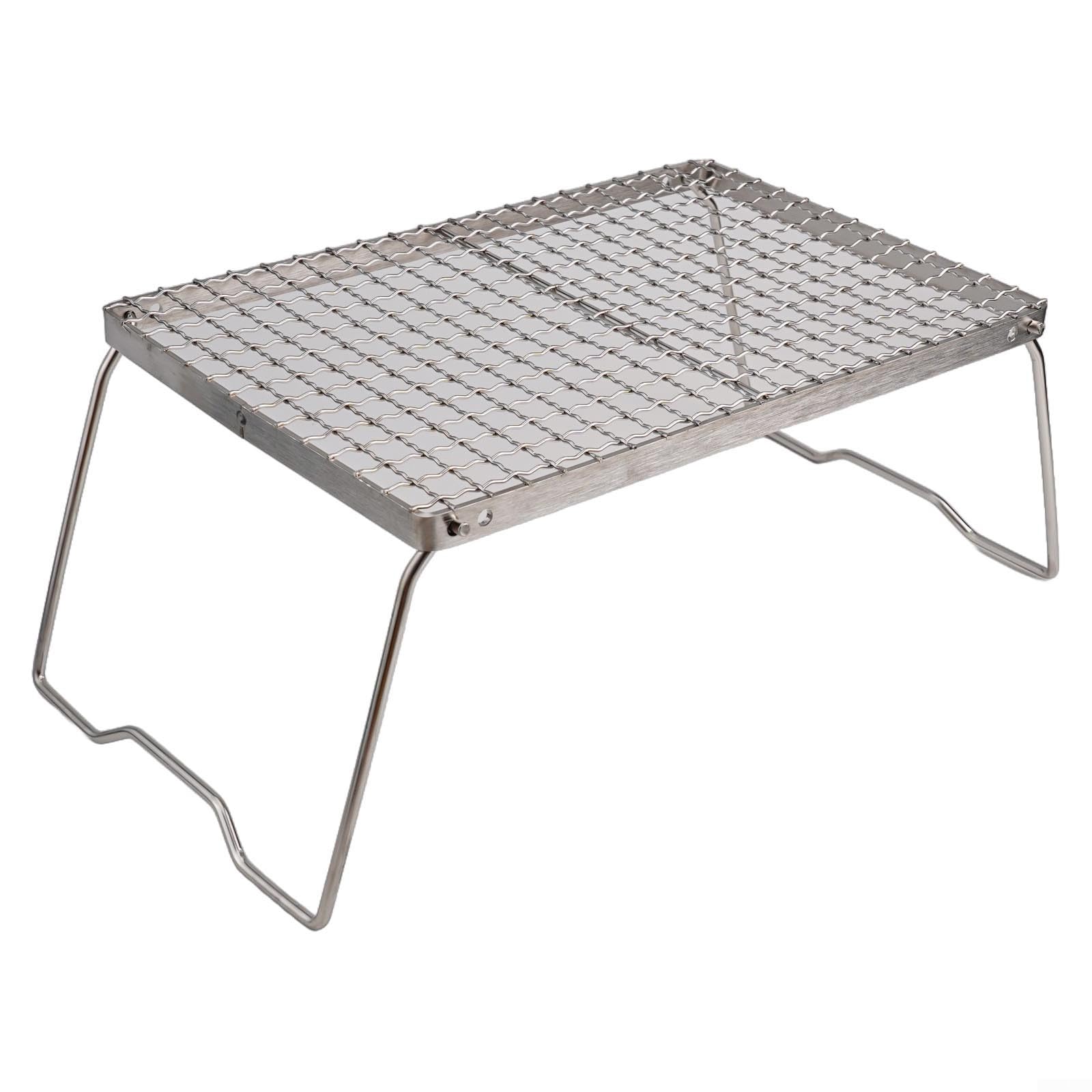 Barbecue pliable en acier inoxydable M pour camping et randonnée