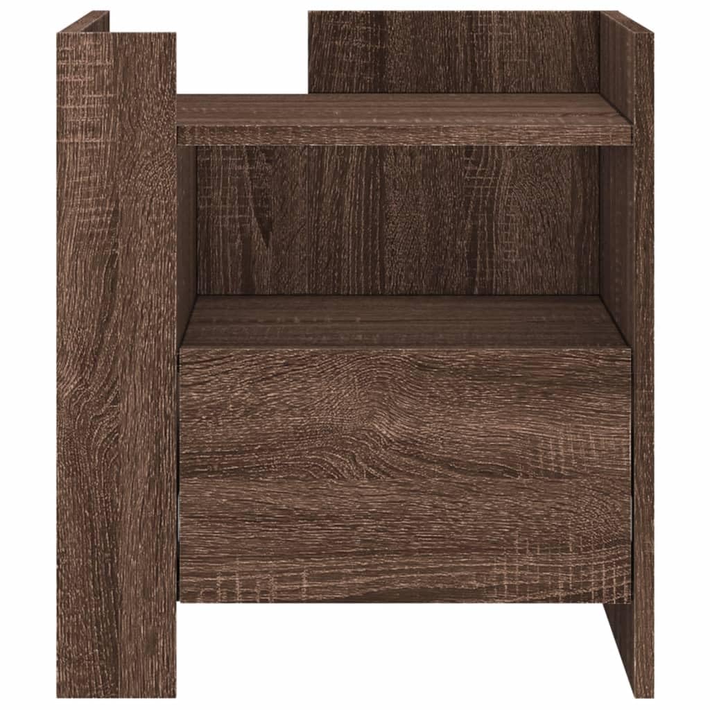 Moderner Nachttisch mit Schublade aus robustem Holzwerkstoff, Stauraum für Schlafzimmer und Wohnzimmer, feuchtigkeitsbeständig, stabile Tischplatte, zwei