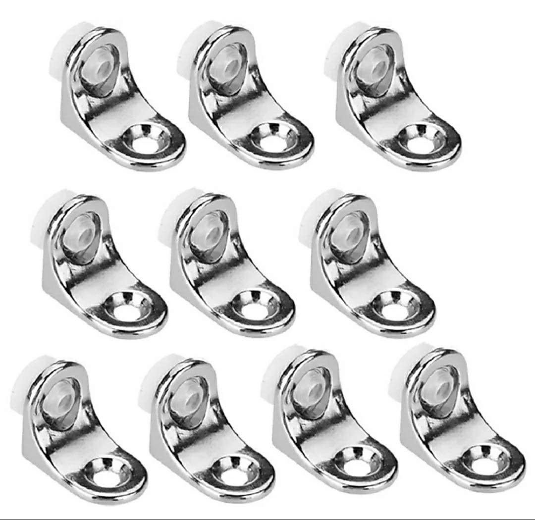 MAX DEALS Glass Shelf Right Angle Fixing Clip Bracket with Suction Cup Pack of 50 Pcs