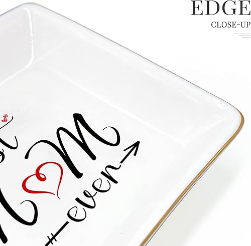 Miniatura 4 de Regalos de Navidad para mamá, regalo de cumpleaños de hija, plato de cerámica, bandeja decorativa para joyas, regalo de Acción de Gracias, Año