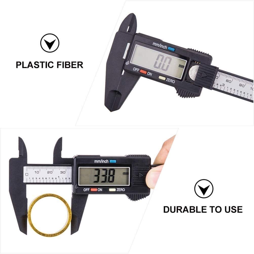 Calibrador Digital De 0 A 150 Mm, Calibre Vernier De Acero Inoxidable, Calibrador Electrónico Digital para Longitud, Profundidad, Calibre Vernier Interior Y Ext