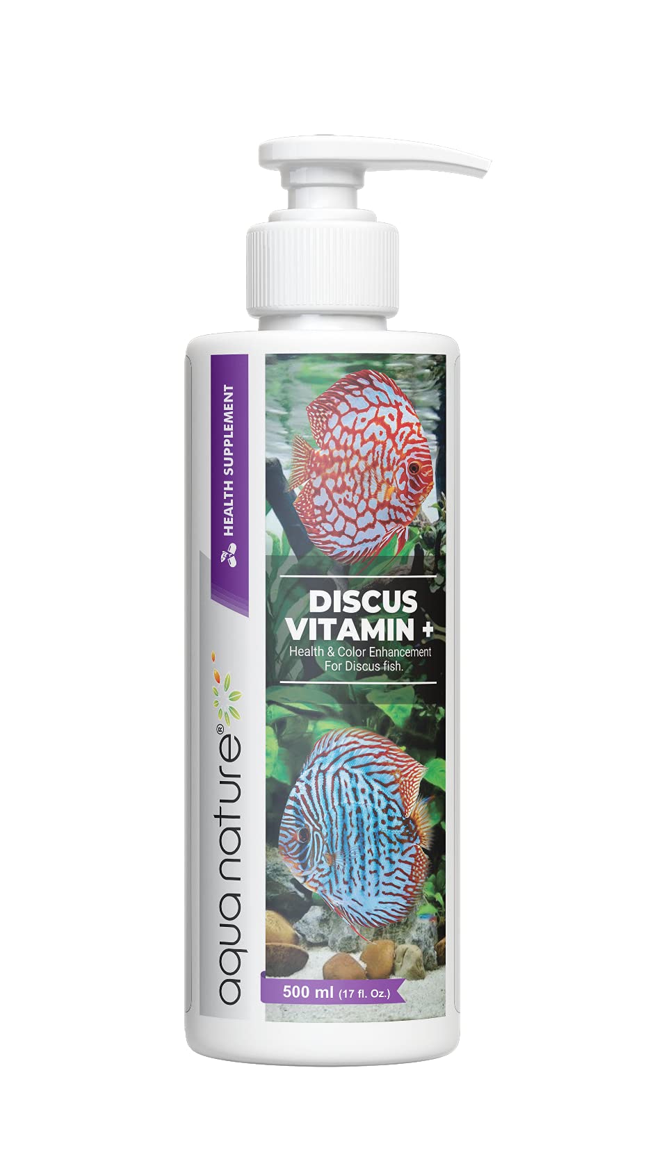 aqua nature Discus Vitamin+ Health & Colour Enhancement Supplement for Discus Fish (500ml)