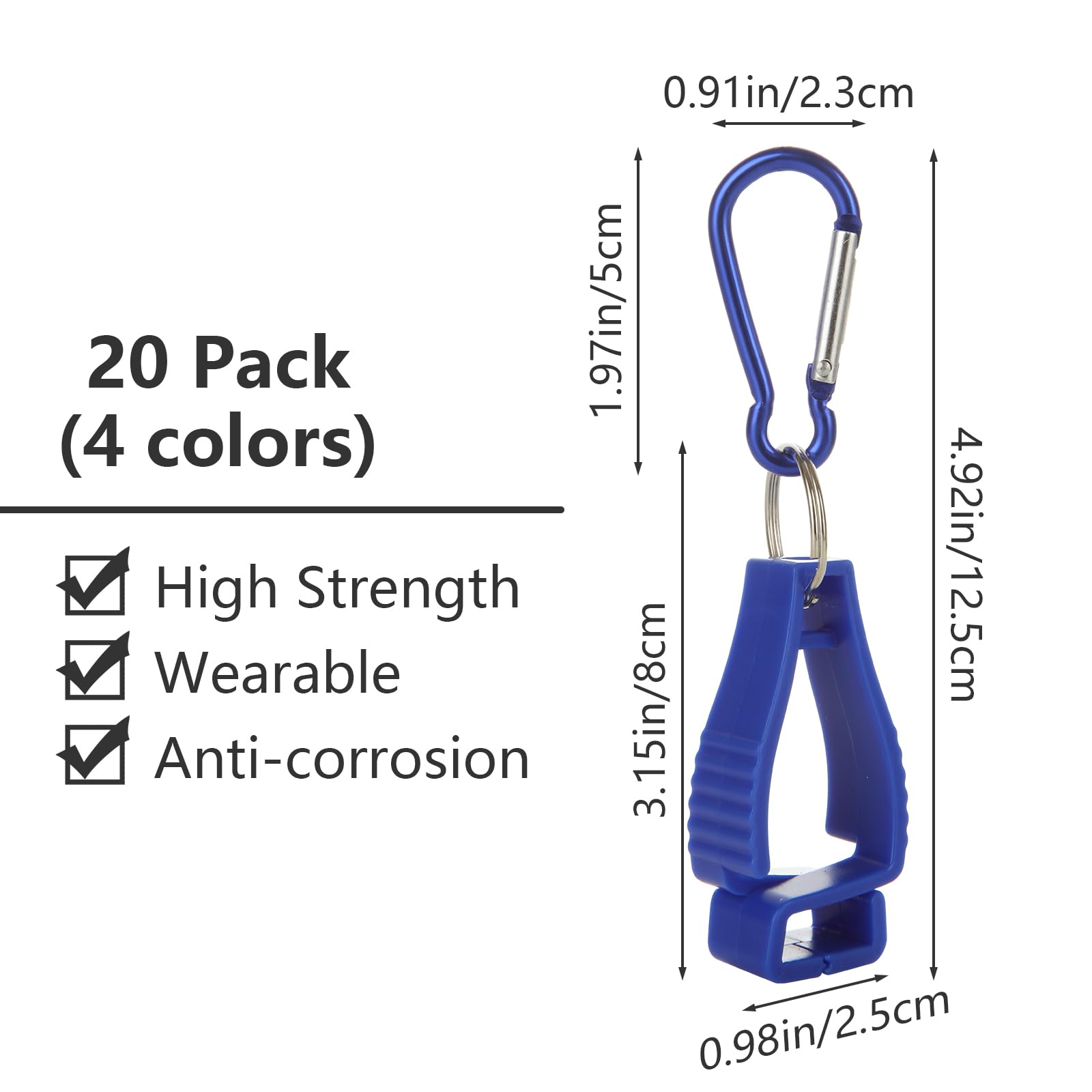 Clip De Guantes, 4 Piezas De Protección De Trabajo De Seguridad Clip Utilizado Para Evitar La Pérdida De Guantes Durante El Trabajo, Clip De Guantes De Trabajo Para Guantes Llave Casco Toalla